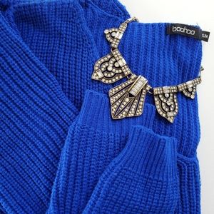 Boohoo Royal Blue OVERSIZED Sweater